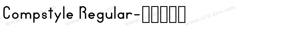 Compstyle Regular字体转换